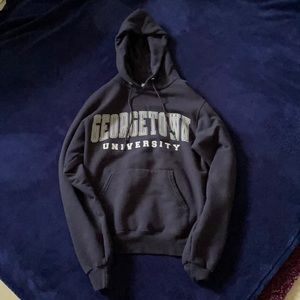 Navy blue Georgetown University sweatshirt